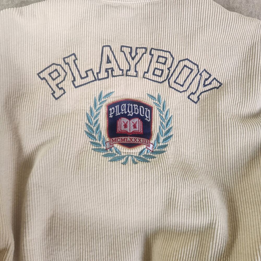 Mens Playboy x PacSun Corduroy Jacket Beige Size M/L